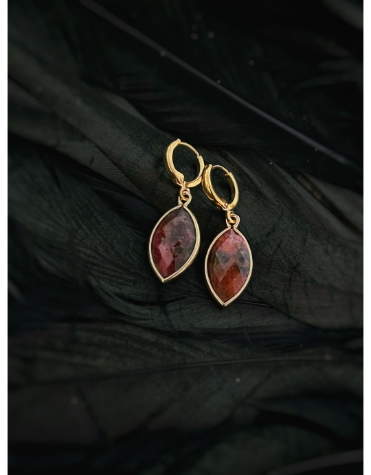 rodoniitkõrvarõngad