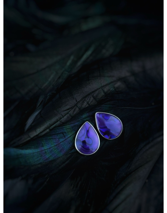 lillad kõrvarõngad paua shelliga