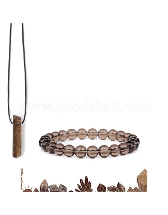 suitsukvartsiga kaelakee käevõru