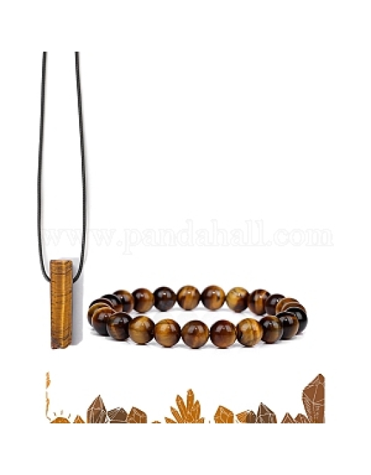 kaelakee käevõru tiigrisilmaga