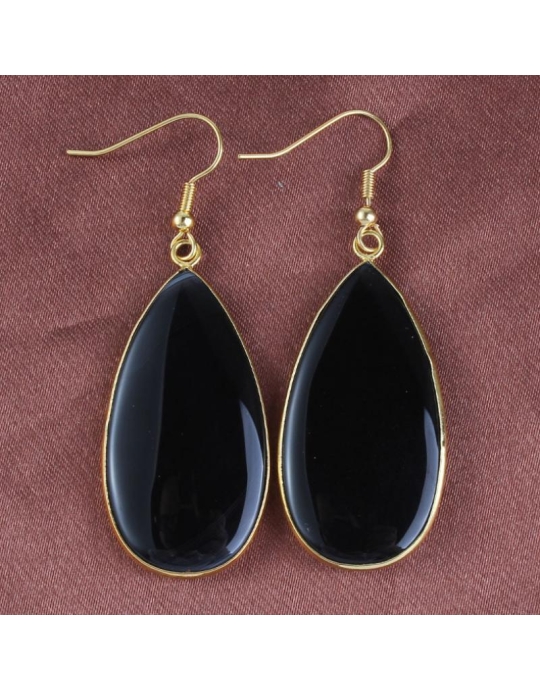 kõrvarõngad musta ahhaadiga