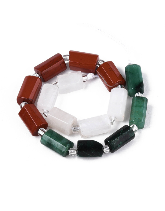 smaragdi punase jaspise ja kuukivi helmed